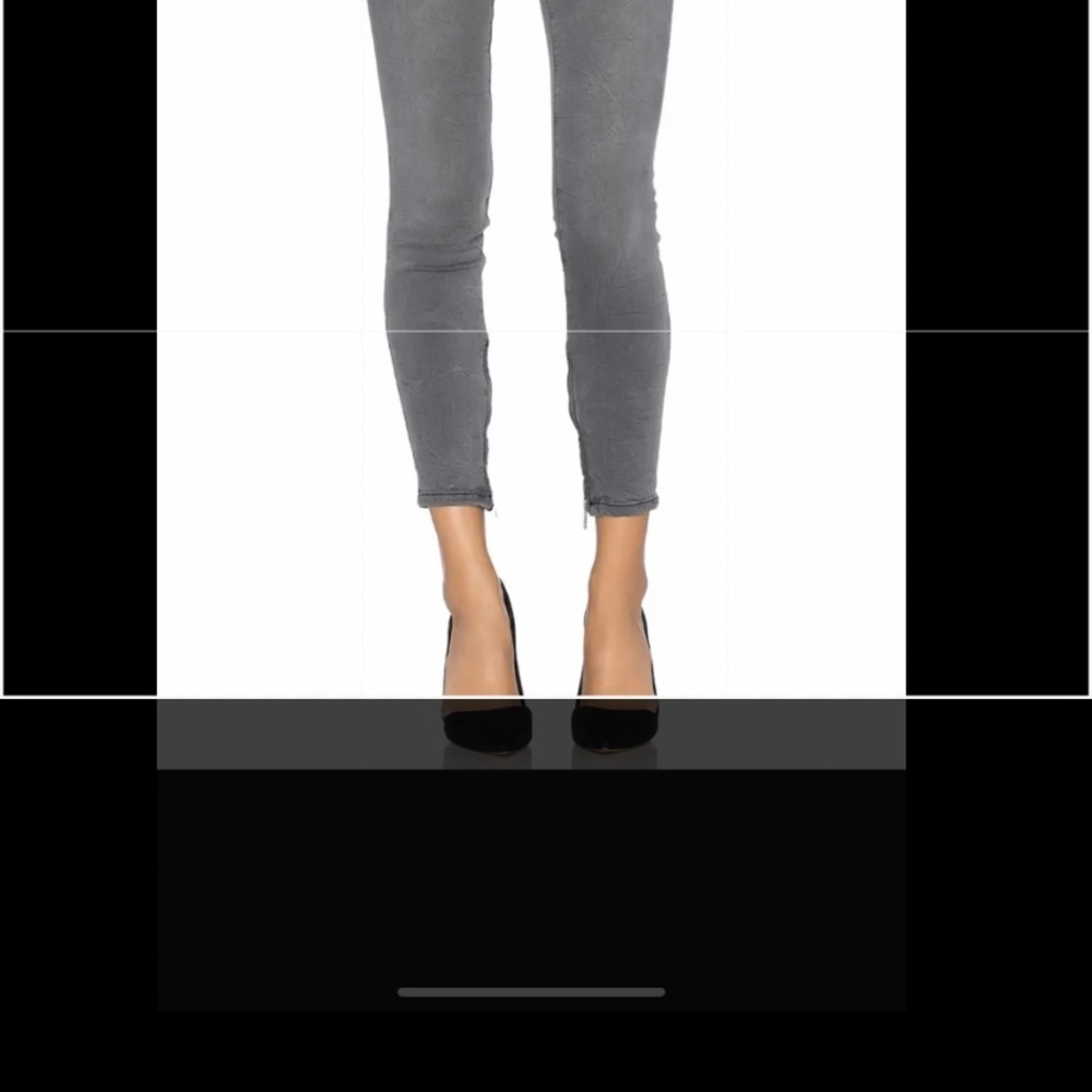 Current / Elliott Y2K lowrise Jeans Gray Skinny Stretch Denim size 24 - Picture 3 of 12